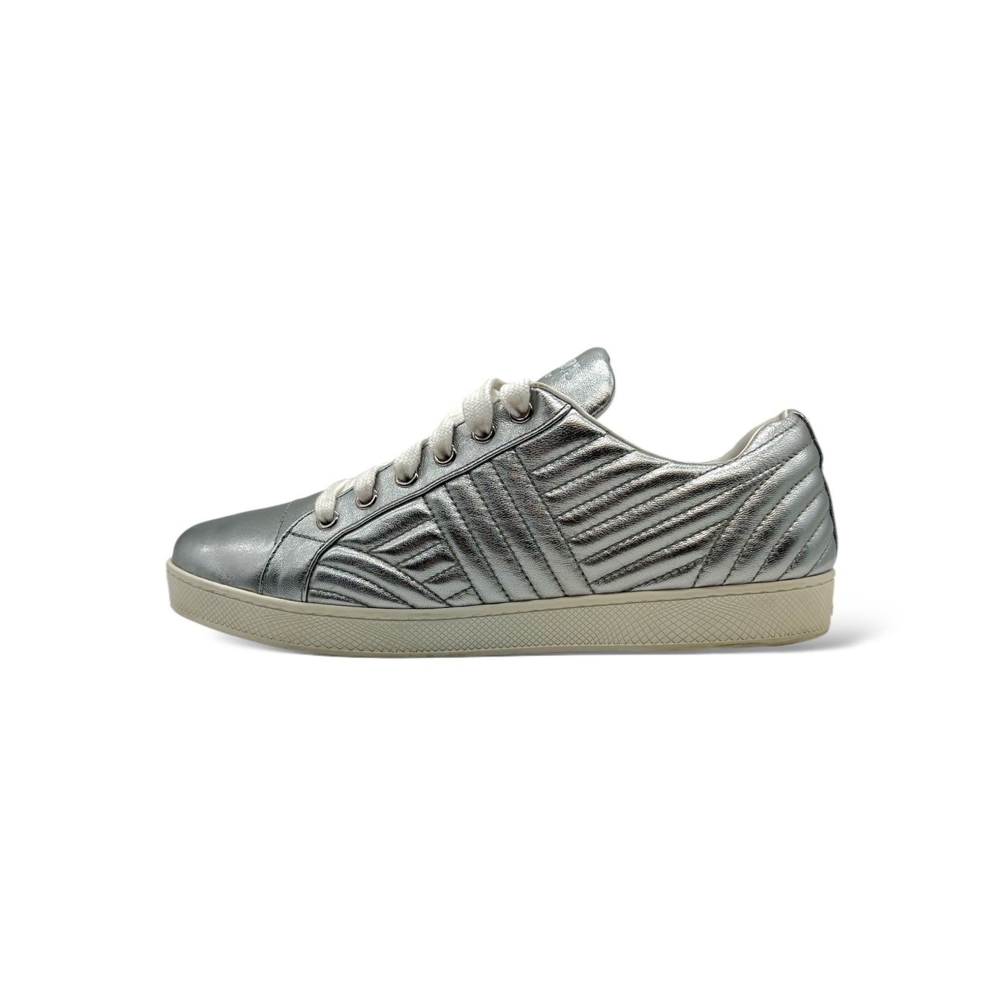 Prada Skateboard Women's Low-Top Chrome Shoes