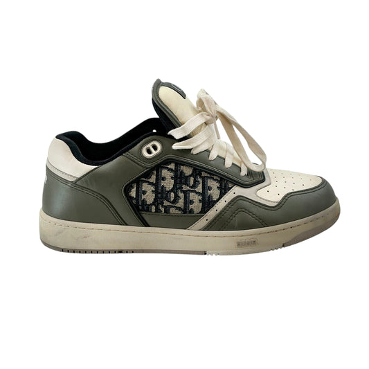 Dior B27 Low Olive Cream Beige Black Dior Oblique Jacquard Men's Sneaker