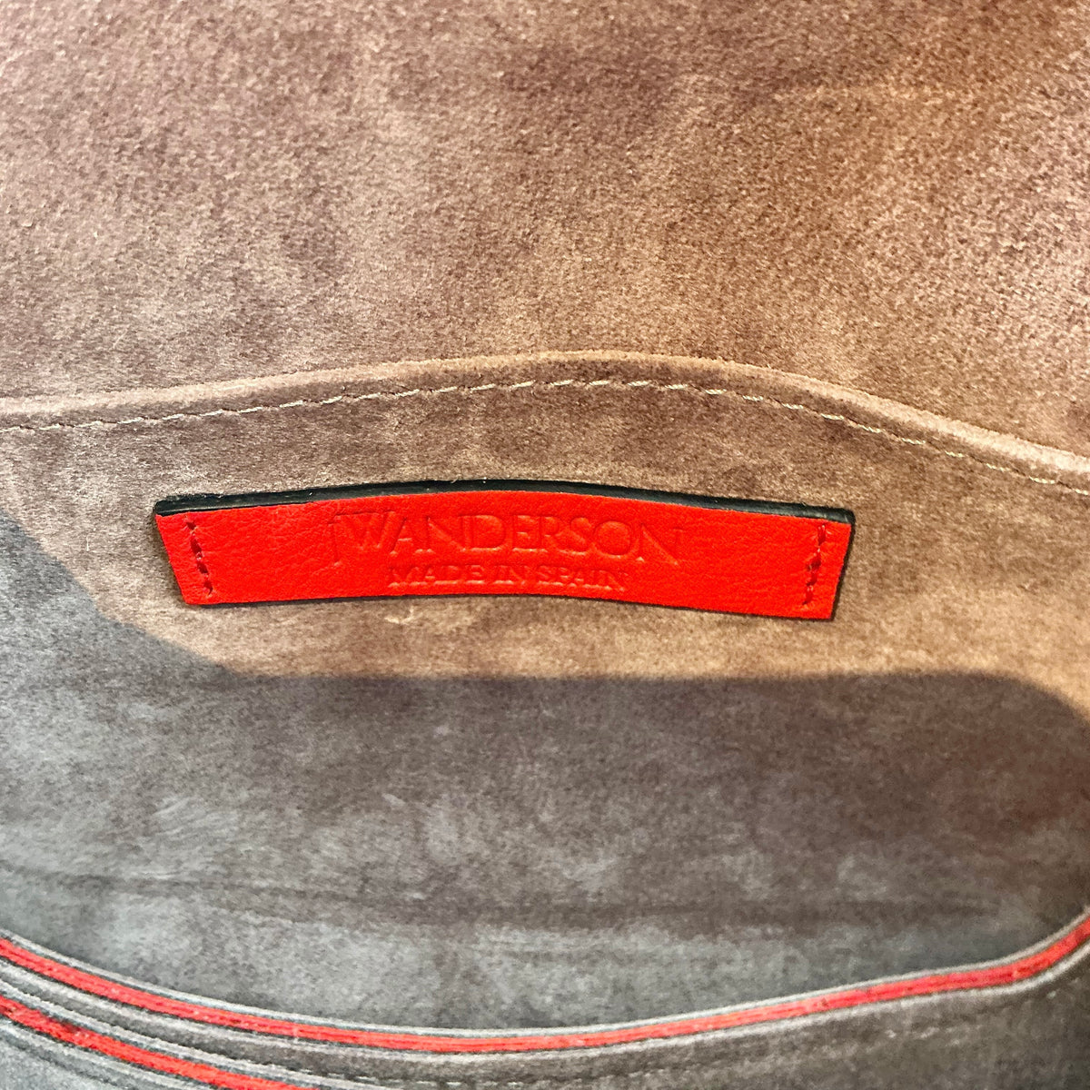 JW Anderson Mini Pierce Red Leather Chain Crossbody Bag