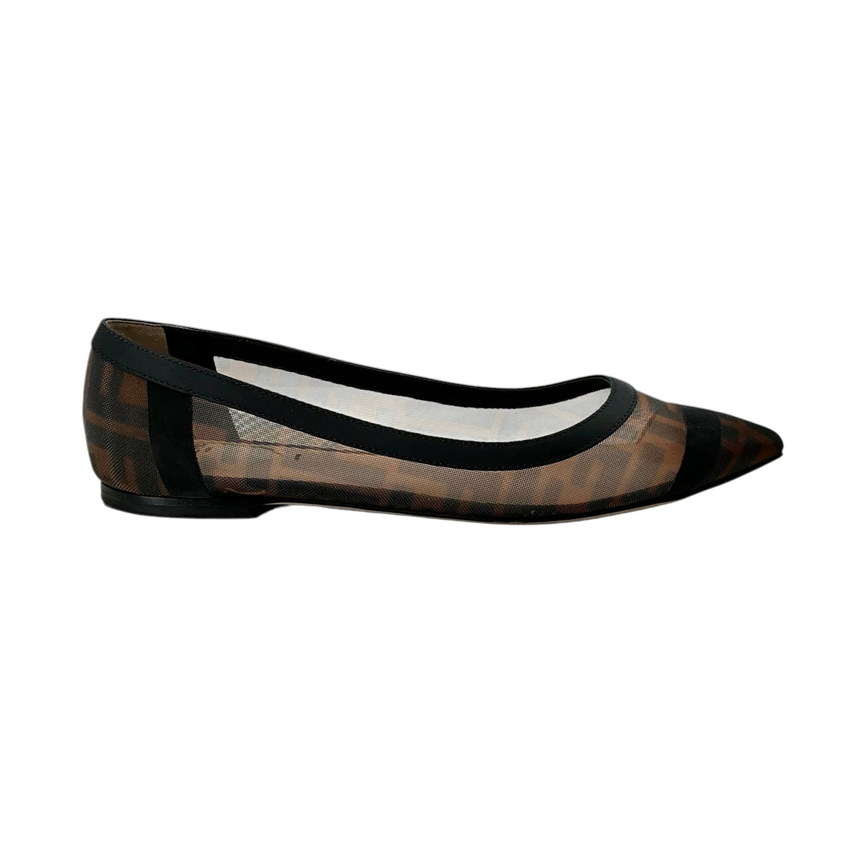 FENDI Colibrì FF Zucca Monogram Mesh Ballet Flats