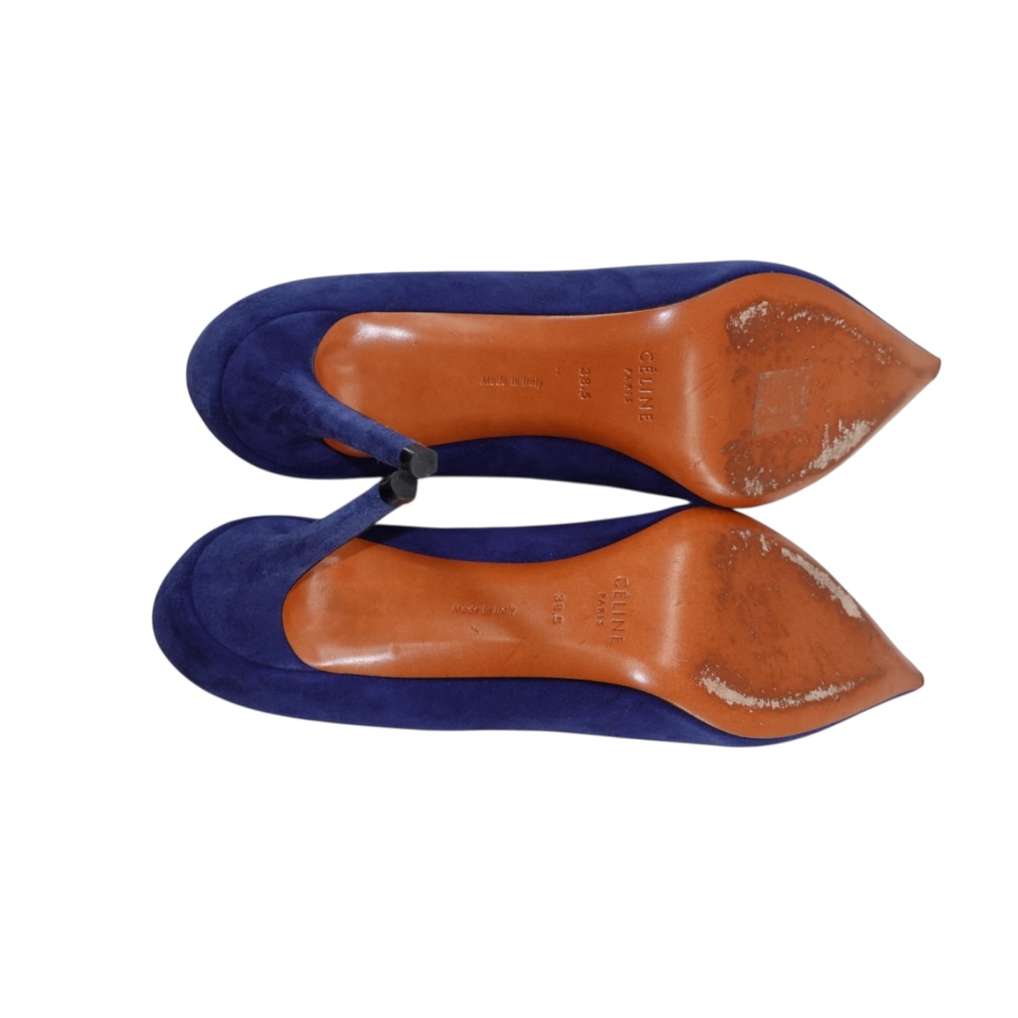 Celine Navy Suede Heels