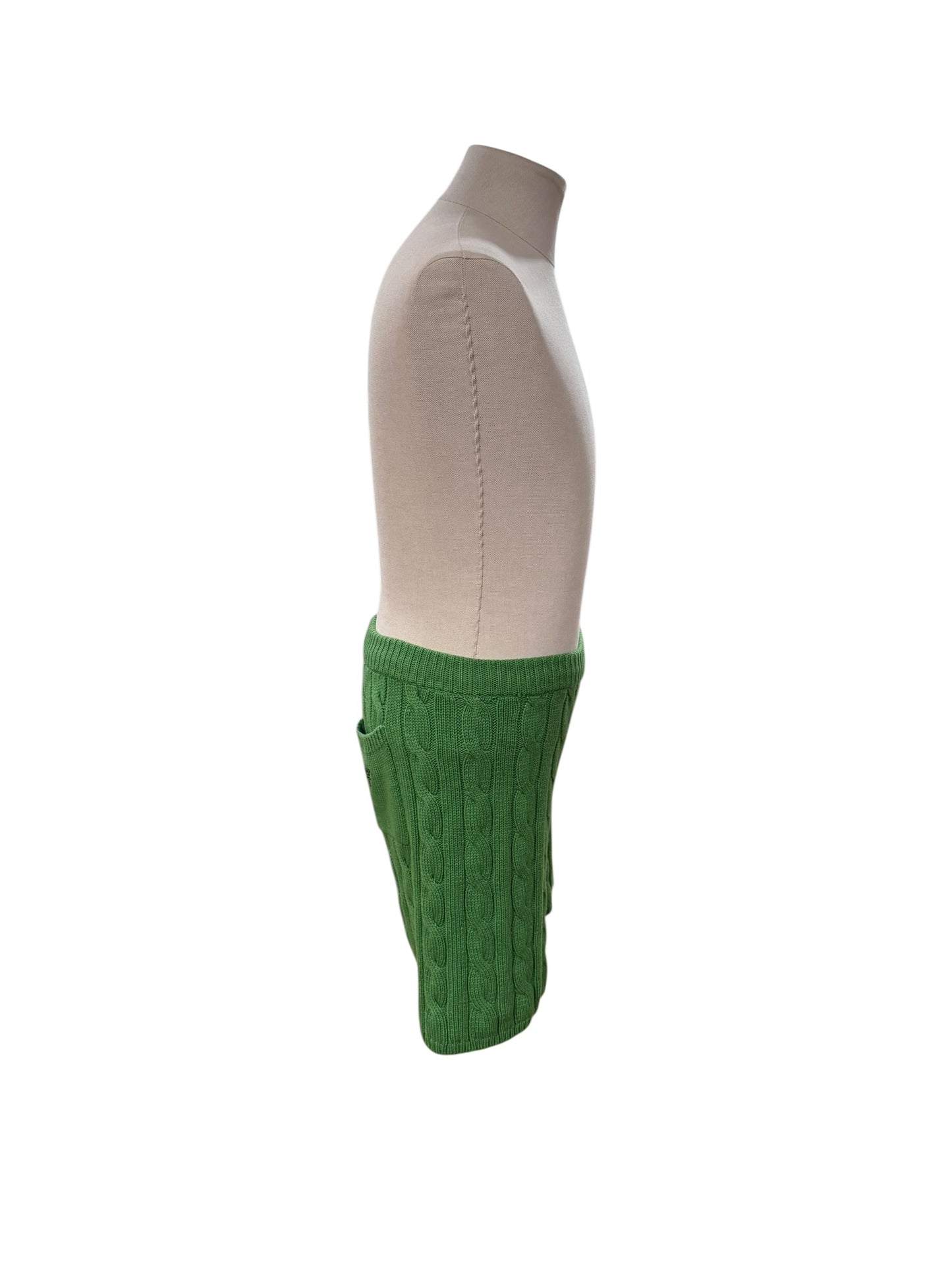 Prada Green Cable Knit Shorts