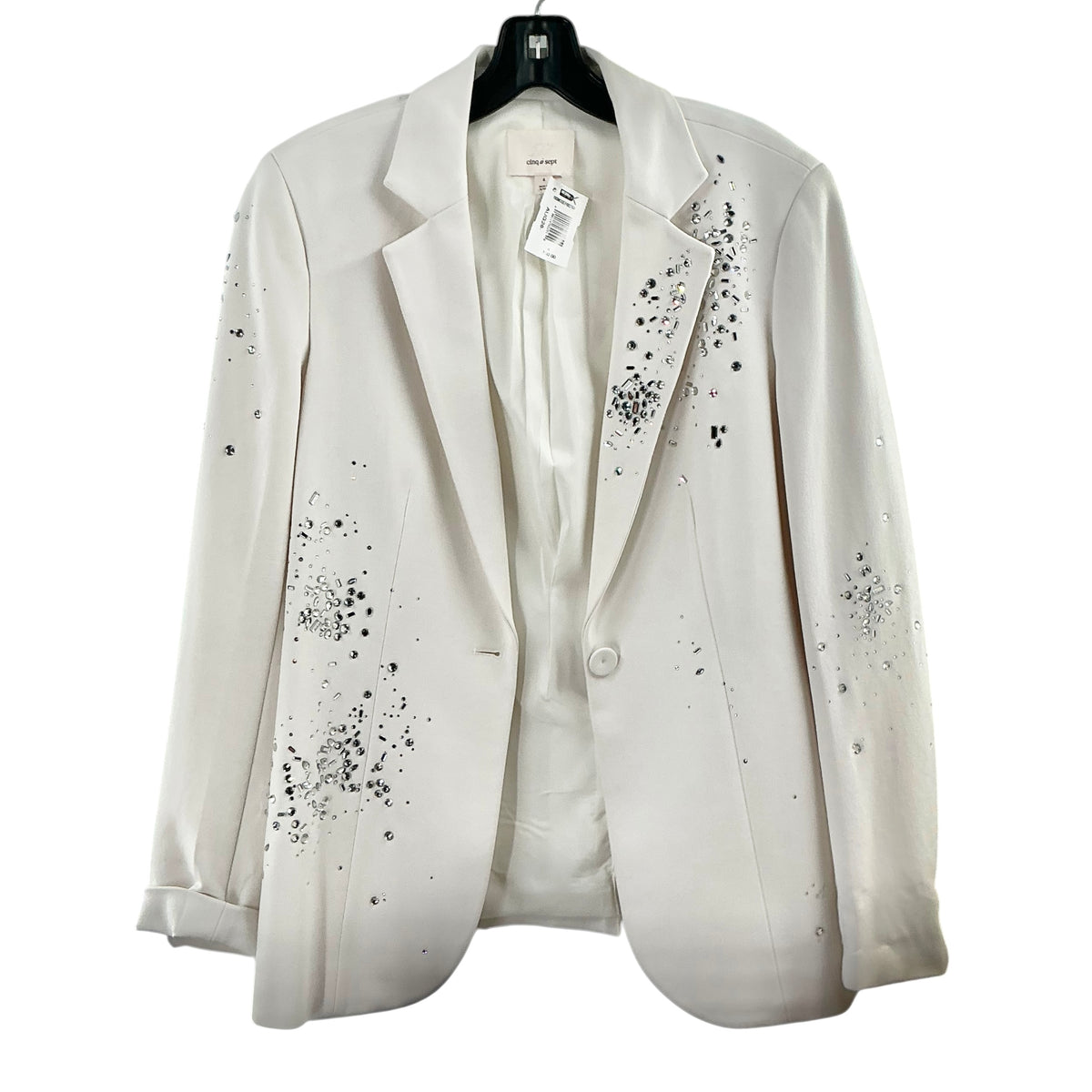 Cinq à Sept Crystal & Sequin Embellished Blazer