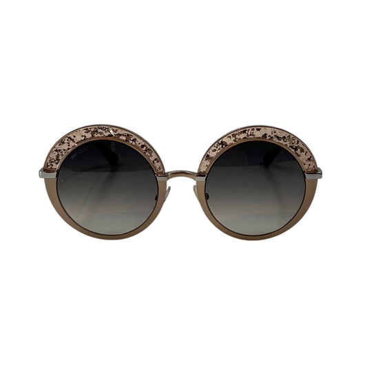 Jimmy Choo Gotha/S Round Glitter Accented Sunglasses