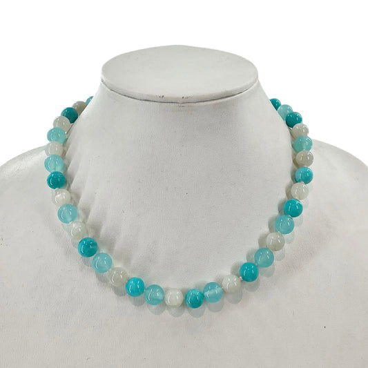 Tiffany & Co. Amazonite & Moonstone Bead Necklace