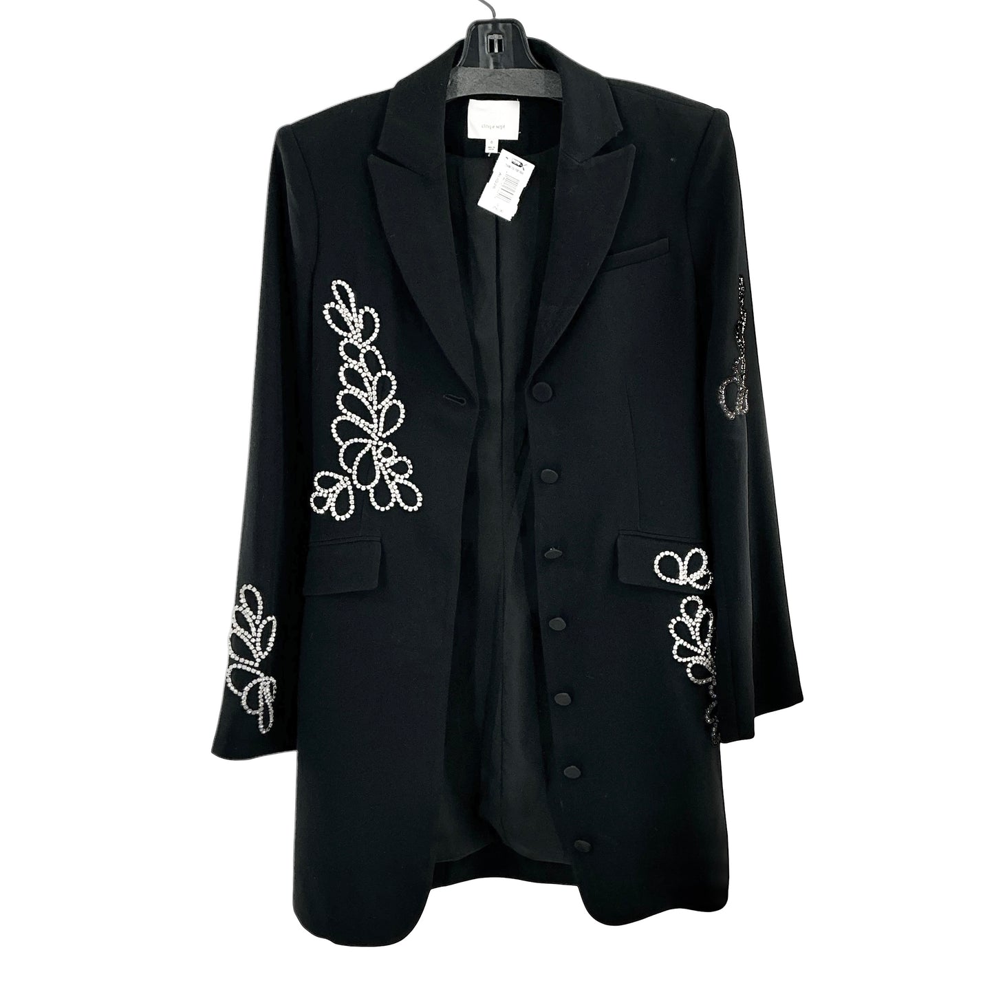 Cinq à Sept Cheyenne Crystal Embellished Tailored Blazer Jacket