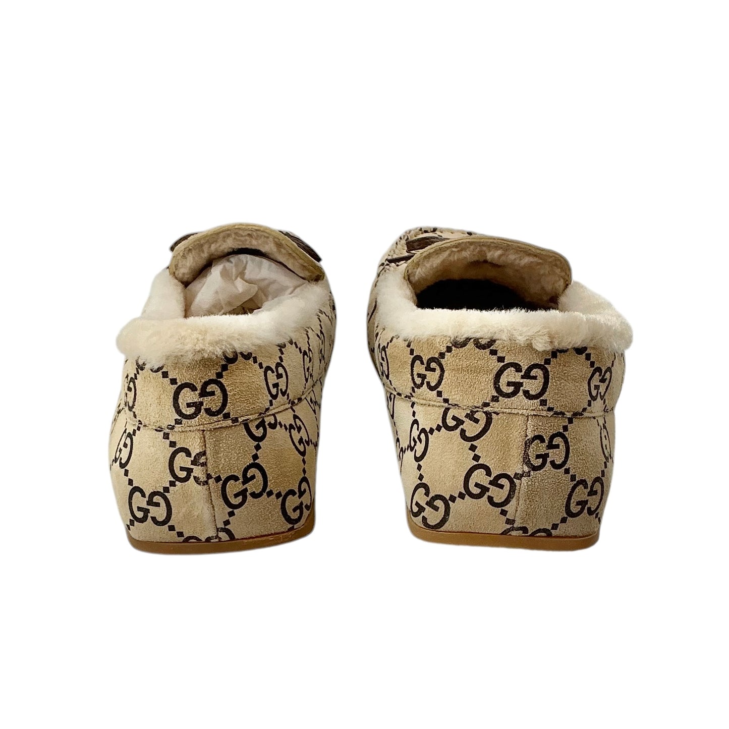 Gucci GG Suede Driver Loafer with Merino Wool Lining