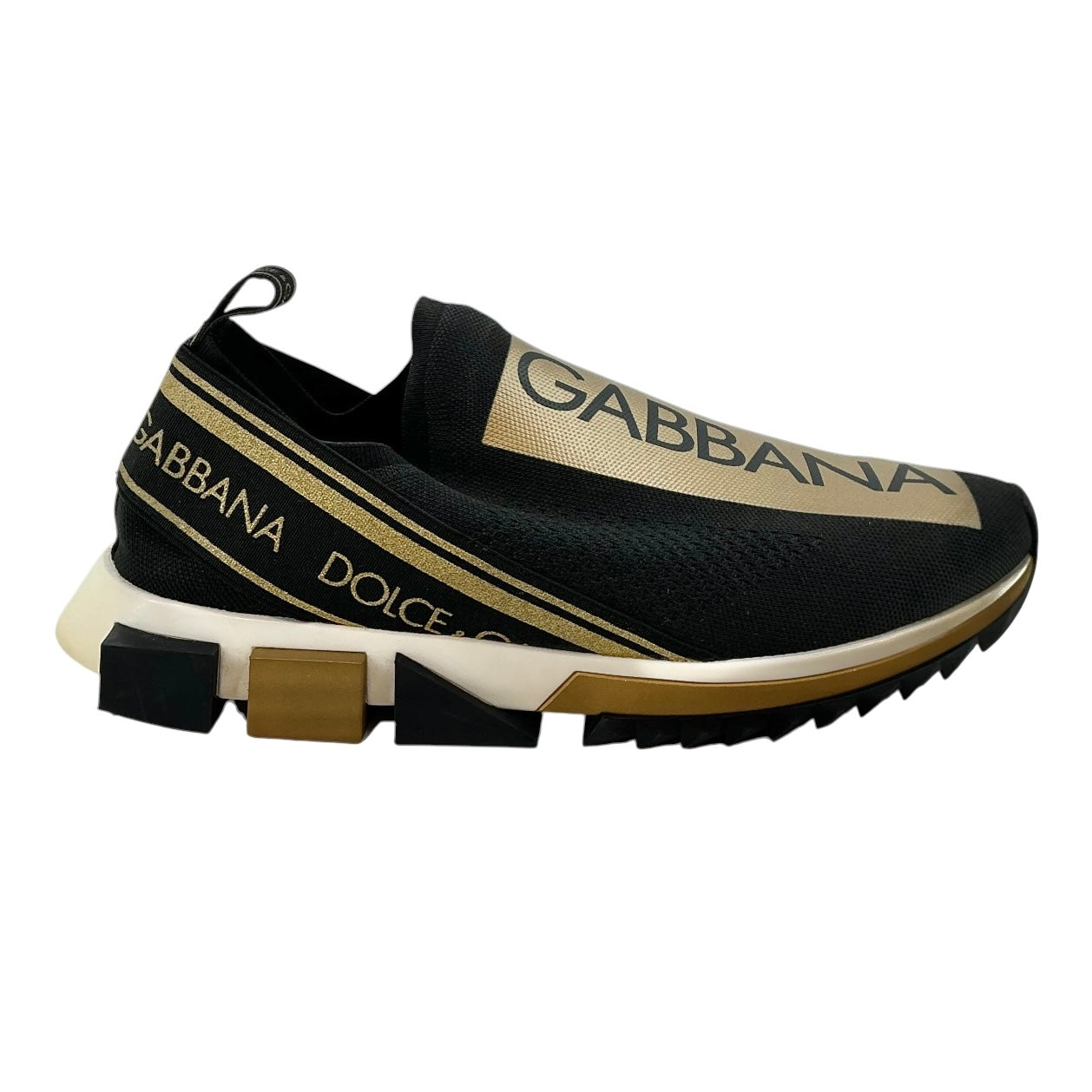 Dolce & Gabbana Sorrento Black & Gold Sneakers