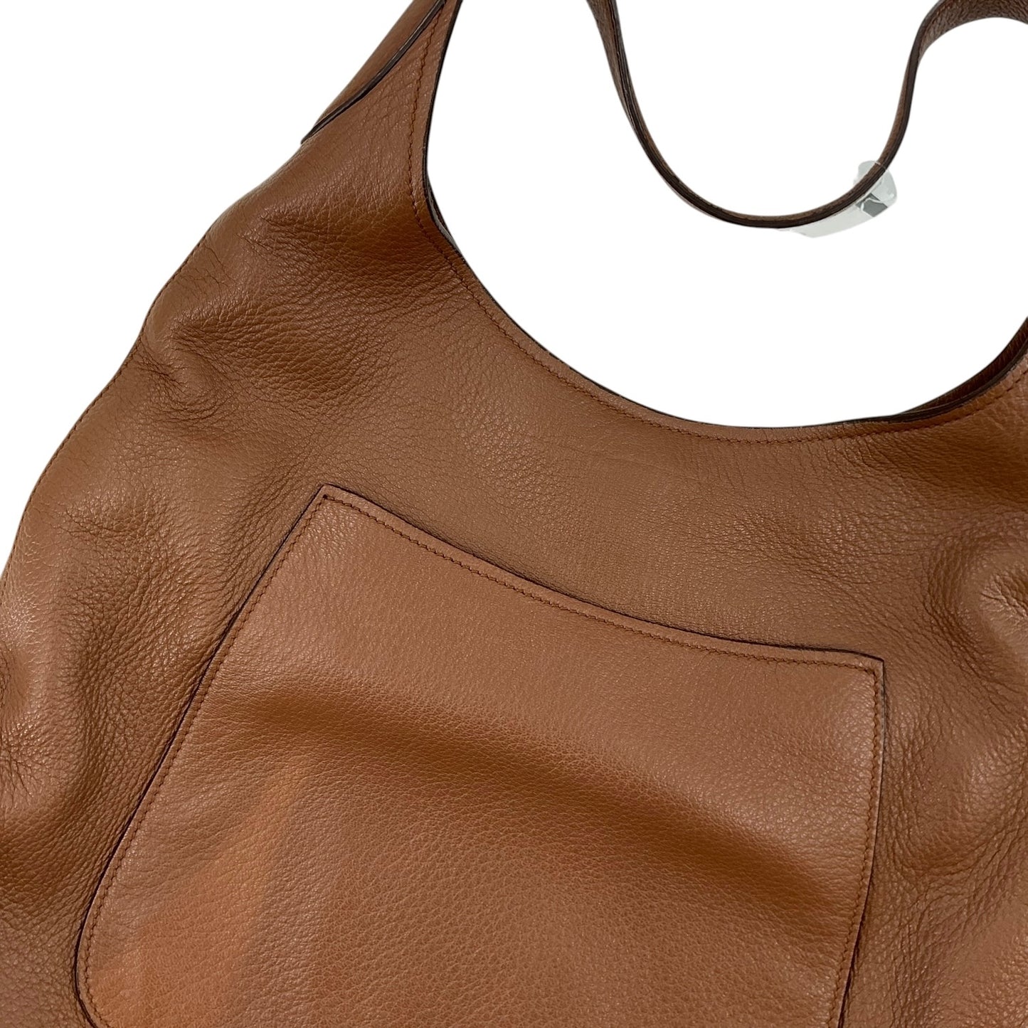 Prada Vitello Corsica Pocket Hobo Bag in Cannella Brown