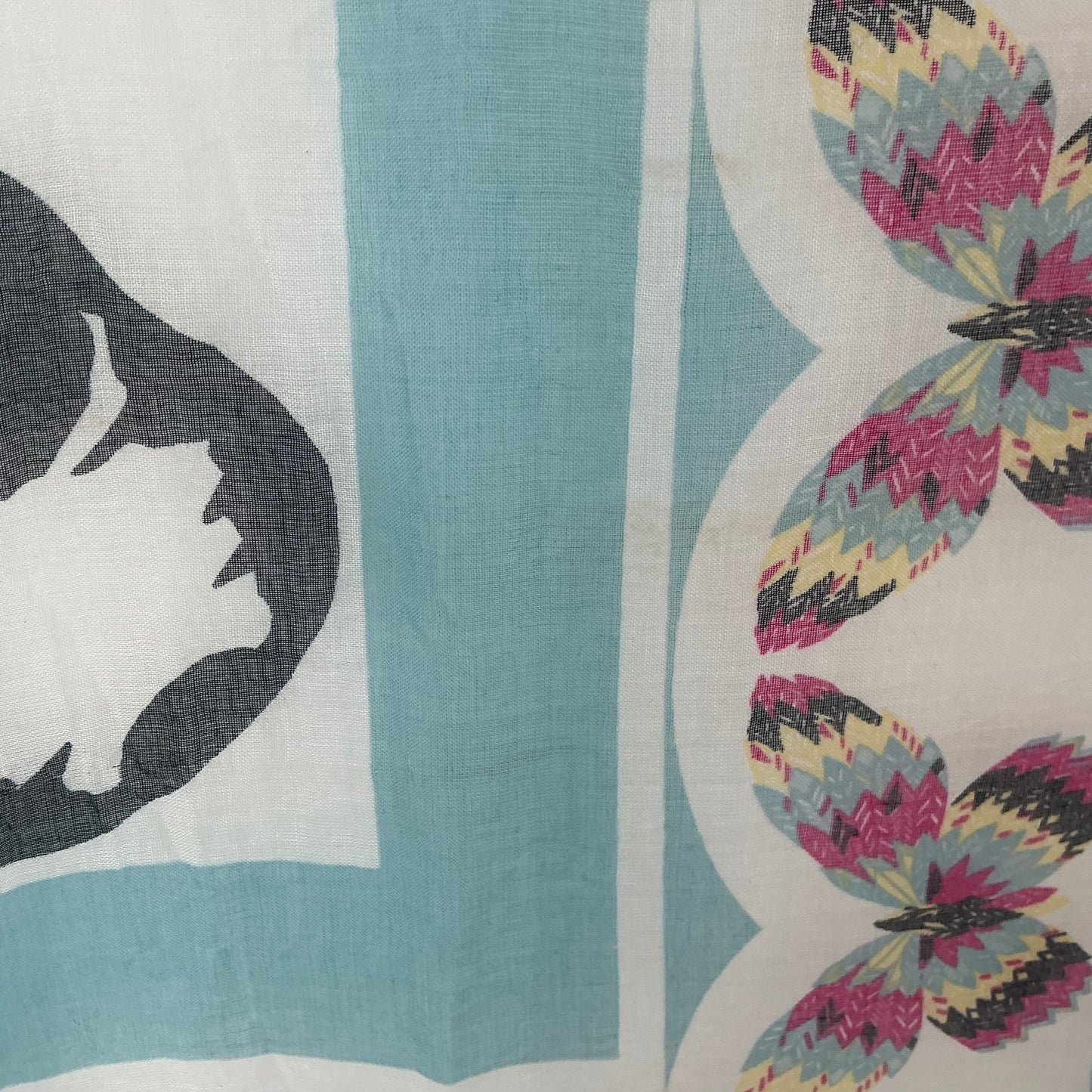 Zadig & Voltaire Skull and Butterfly Graphic Scarf