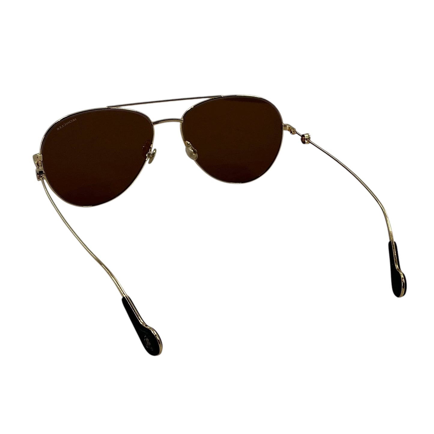 Moncler Gold Metal Aviator Sunglasses