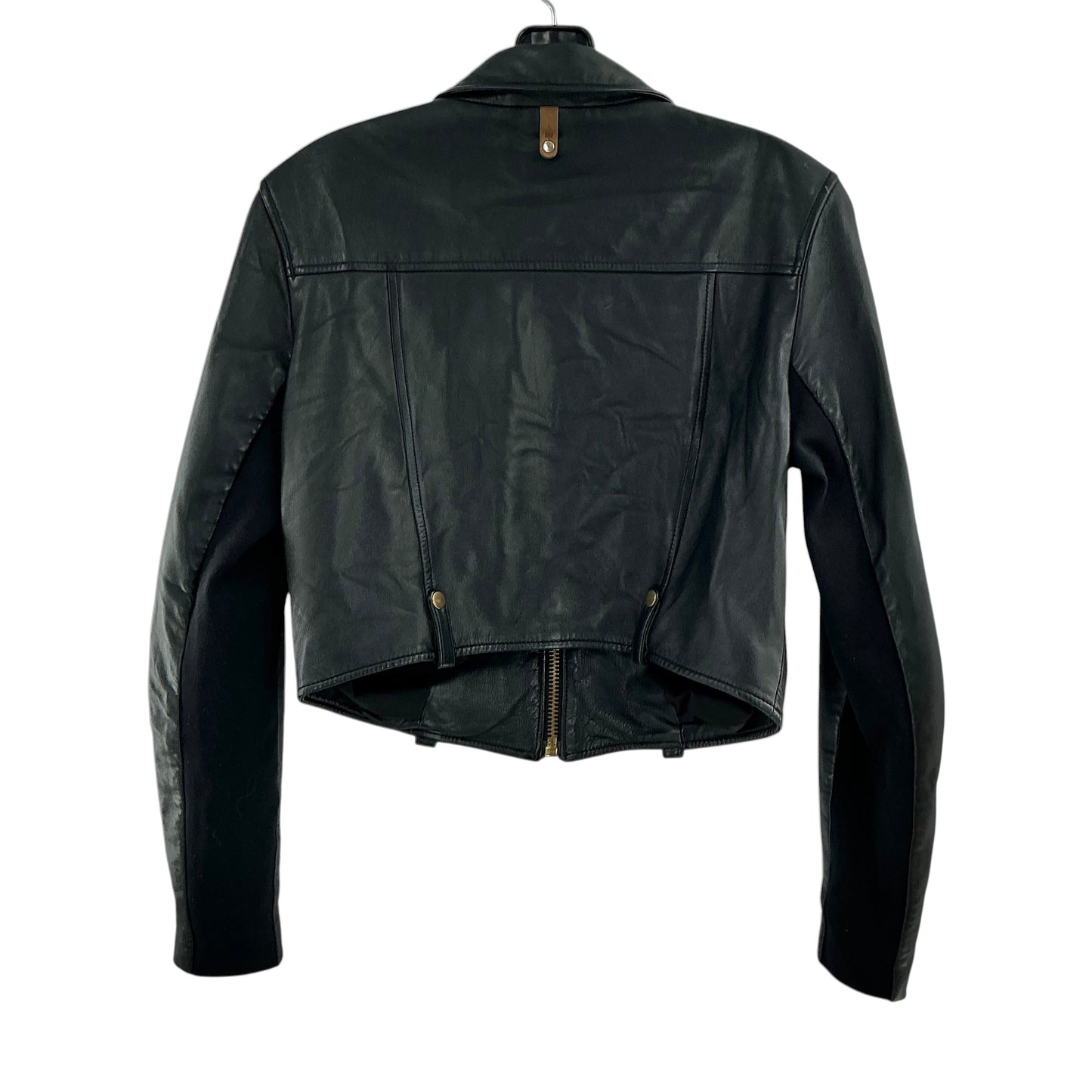 Mackage Bessie Cropped Lambskin Leather Moto Jacket