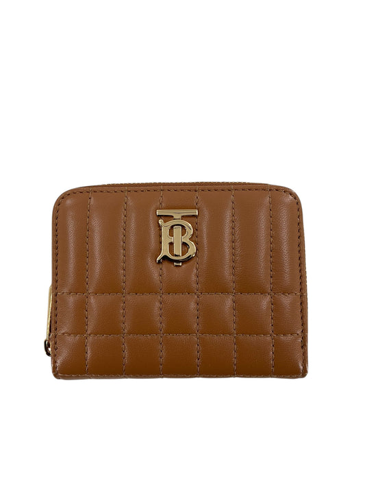 Burberry Leather Zip Around Wallet