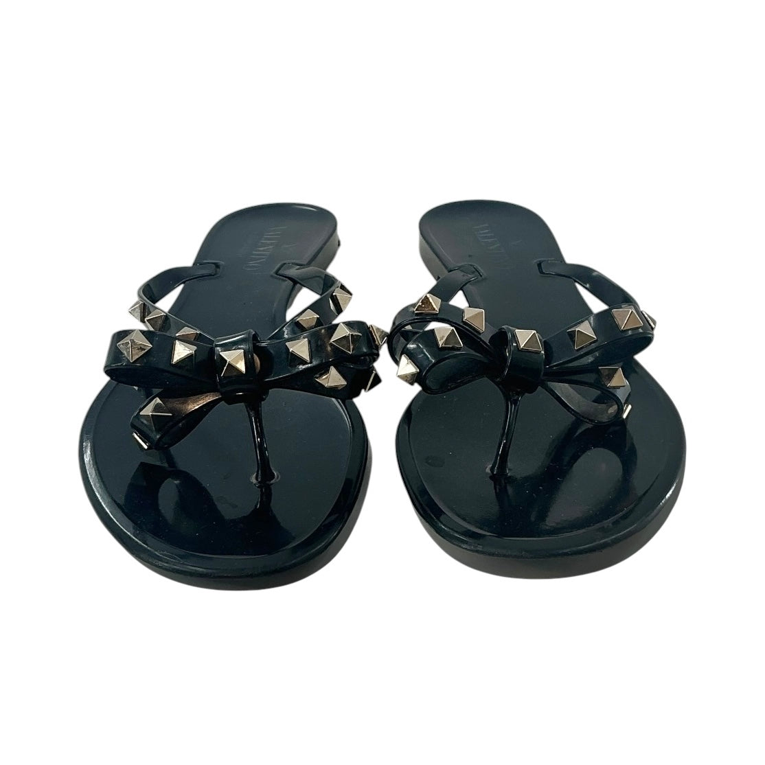 Valentino Garavani Rockstud Bow Jelly Thong Sandals