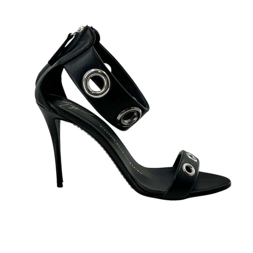 Giuseppe Zanotti Leather Grommet Ankle-Strap Sandals
