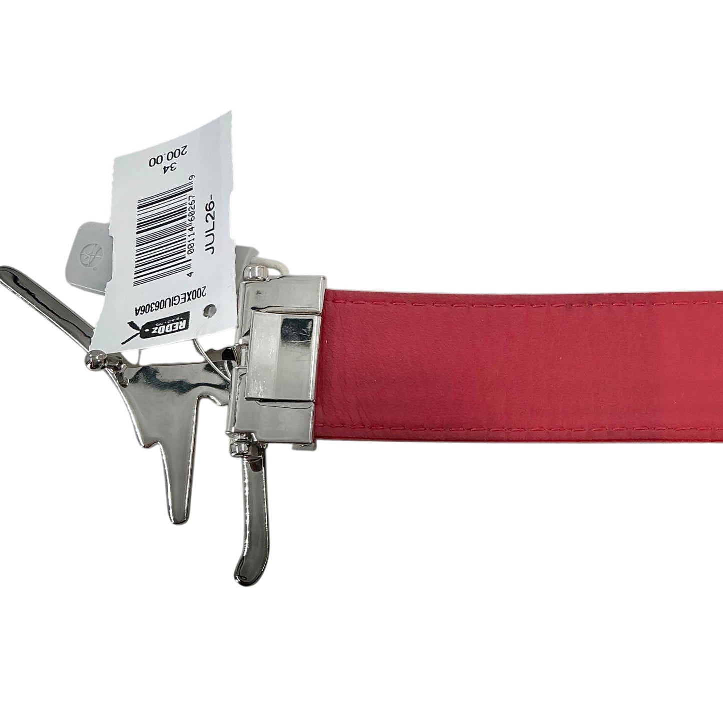 Giuseppe Zanotti Red Patent "Signature" Logo Belt