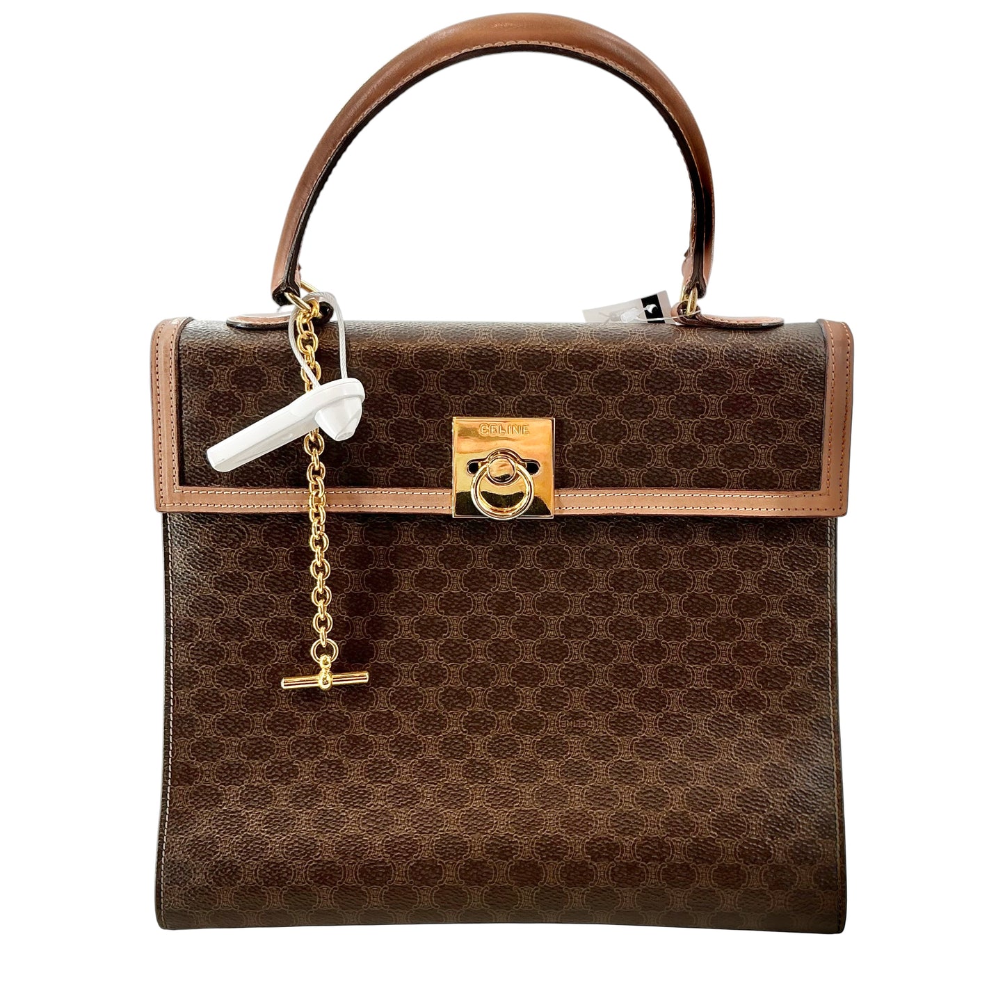 Vintage Celine Macadam Ring Top Handle Bag