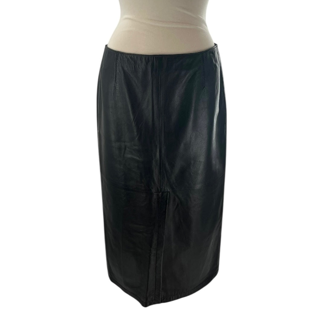 Armani Collezioni Brown Leather Skirt
