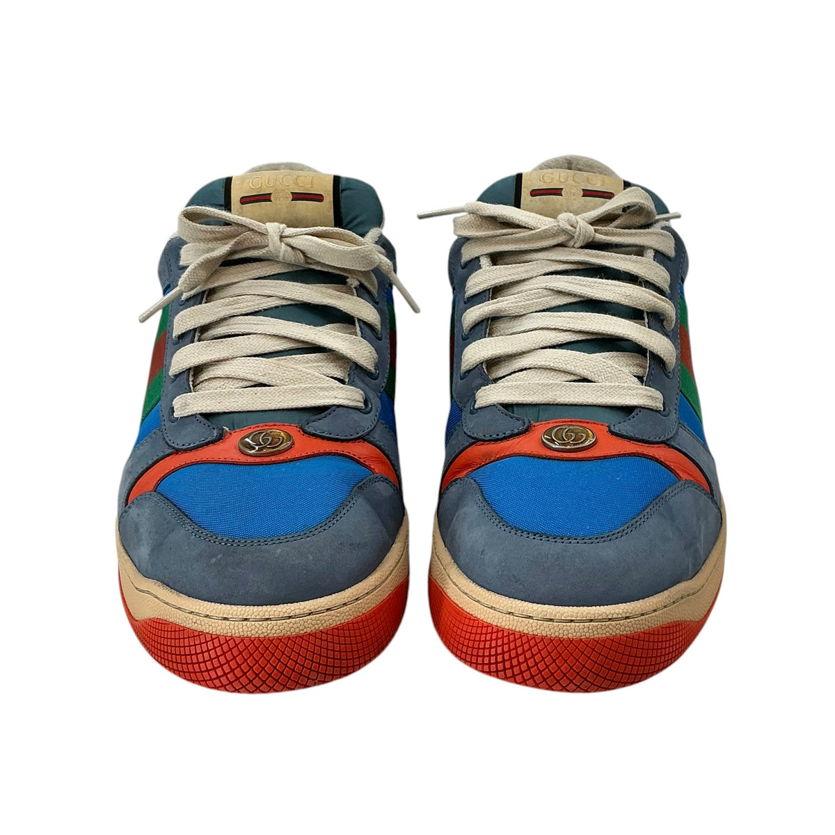 Gucci Screener Blue/Orange Vintage Low-Top Sneakers