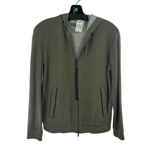 Brunello Cucinelli Olive Full-Zip Hoodie
