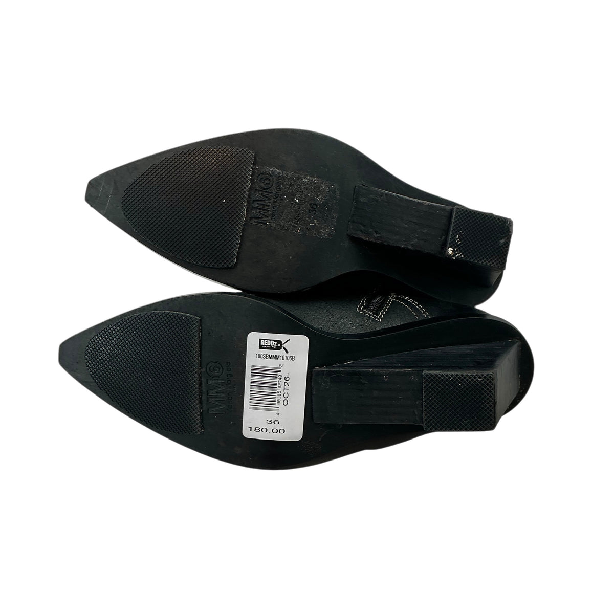 MM6 Maison Margiela Black Cowboy Ankle Boots