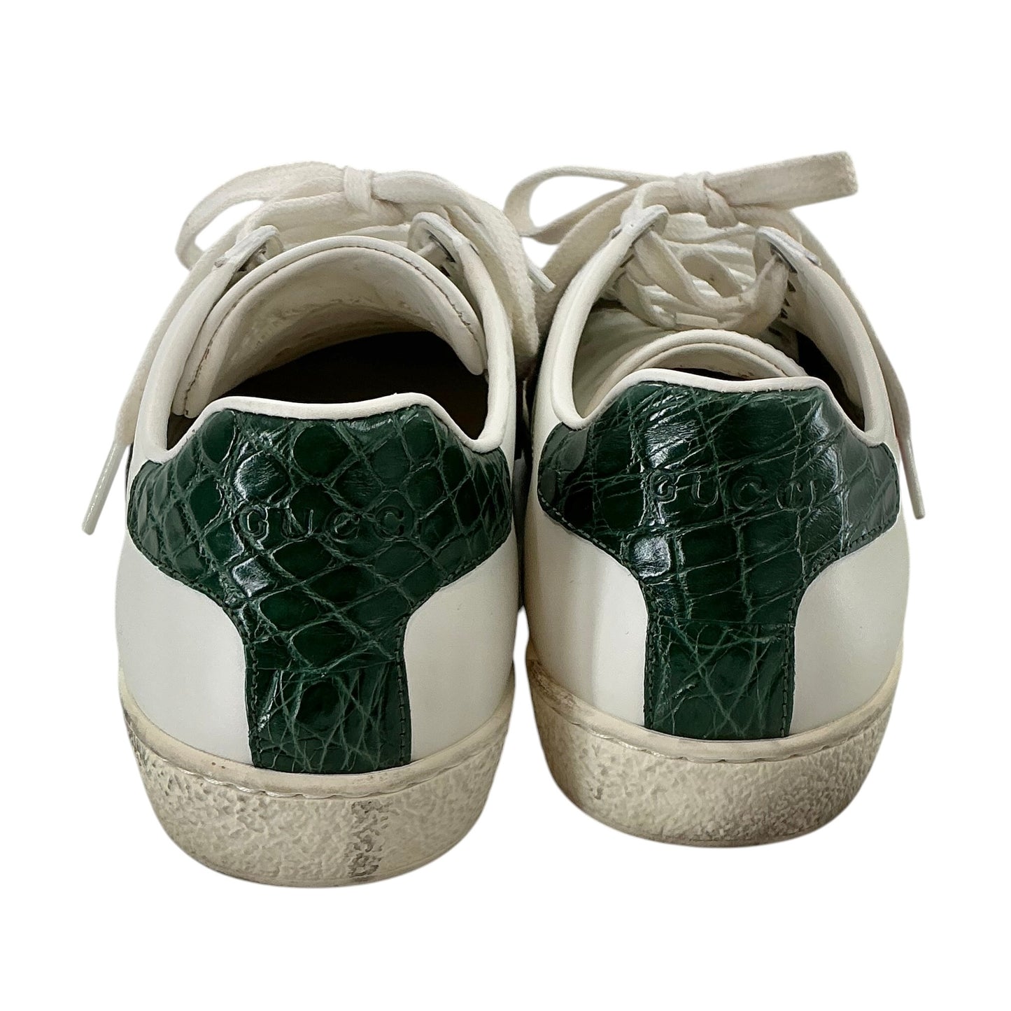 Gucci Ace White Leather Sneakers – Signature Green/Red Web