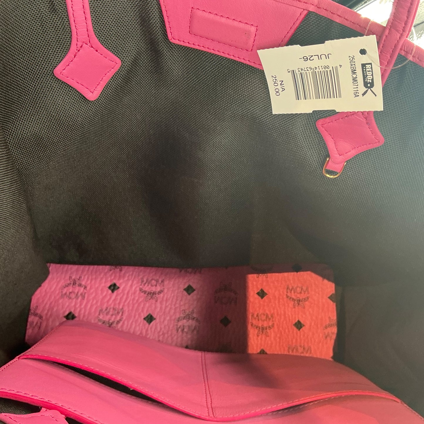 MCM Visetos Kira North South Shopper Tote