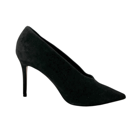 CELINE Phoebe Philo Black Suede Essential V-Neck Pointed Toe Pumps Heels