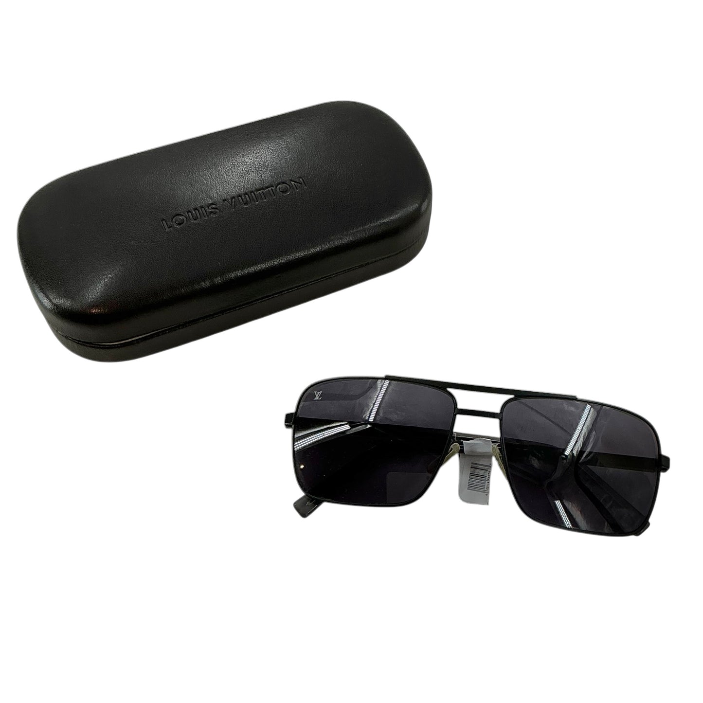 Louis Vuitton Attitude Black U Damier Square Aviator Sunglasses