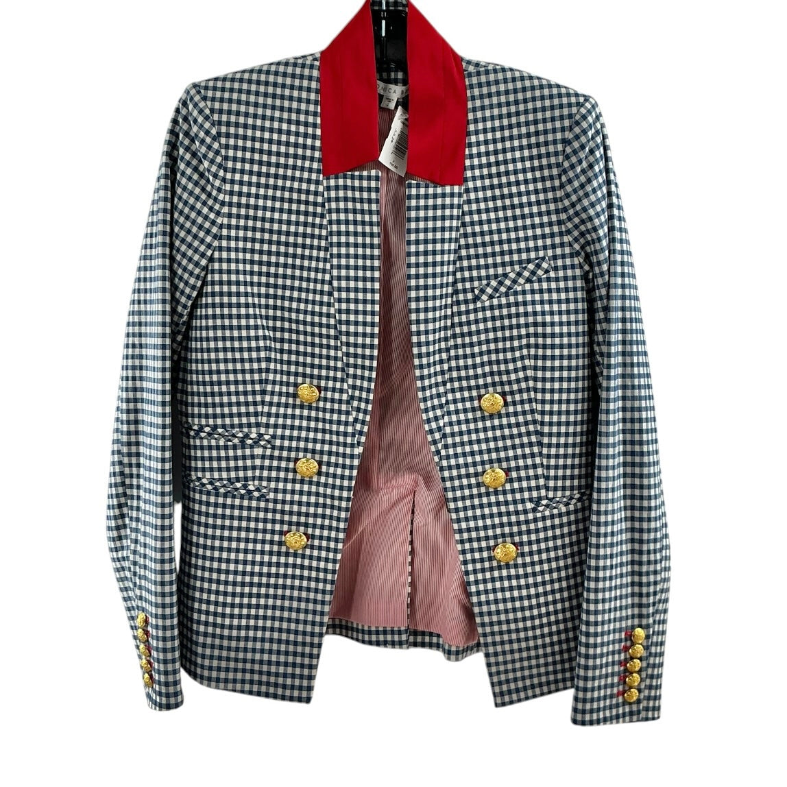 Veronica Beard Cottage Gingham Dickey Blazer