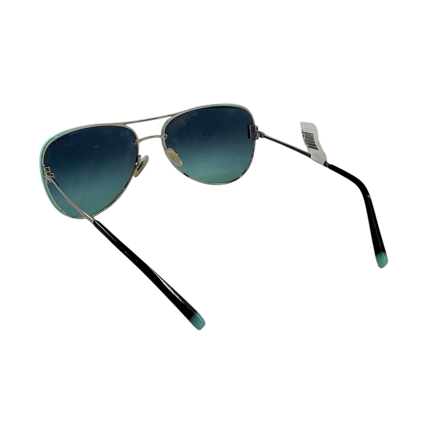 Tiffany & Co. TF3066 Silver Aviator Sunglasses with Azure Gradient Blue Lenses