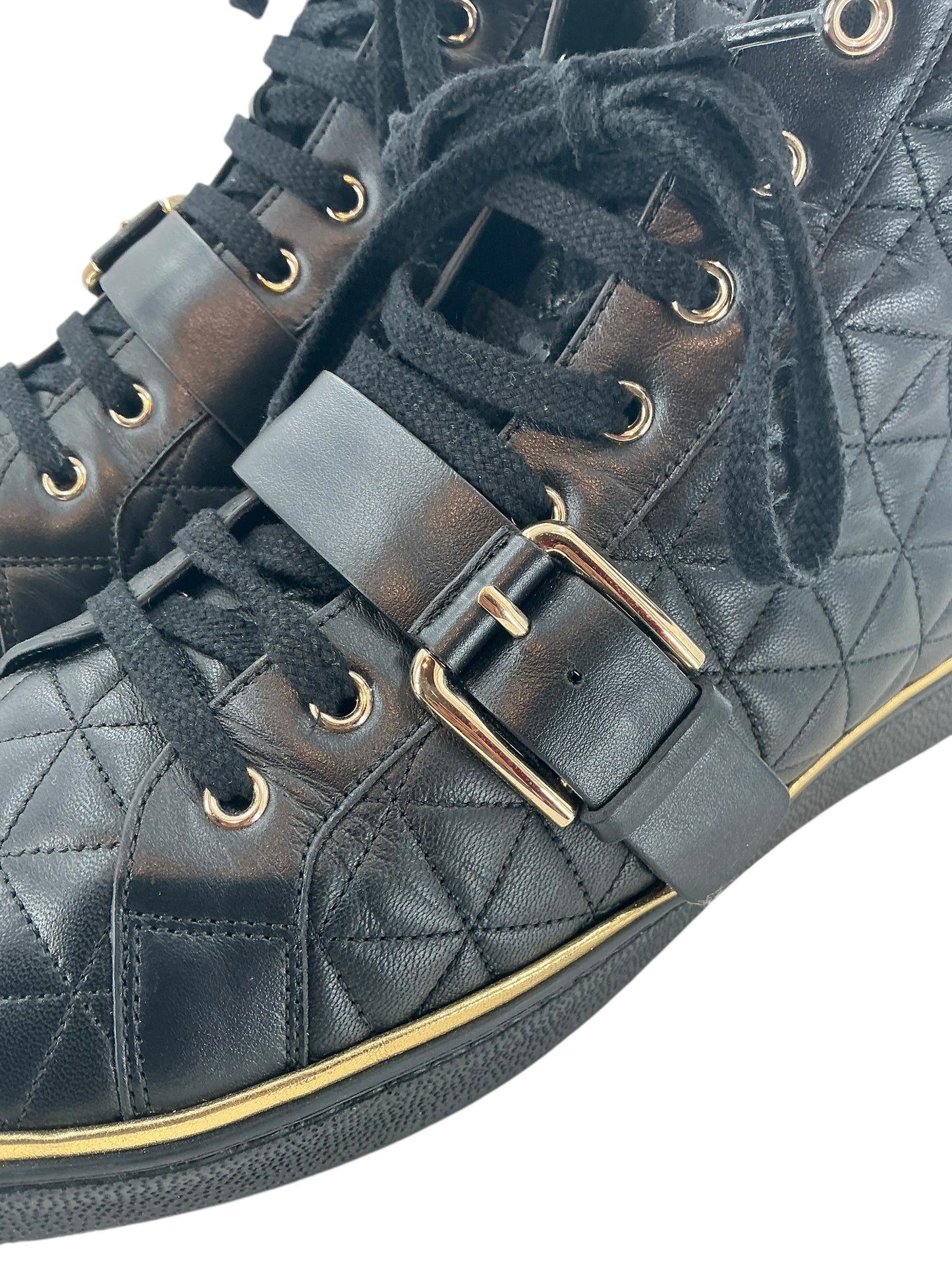 Balmain Quilted High-Top Sneaker sz 45