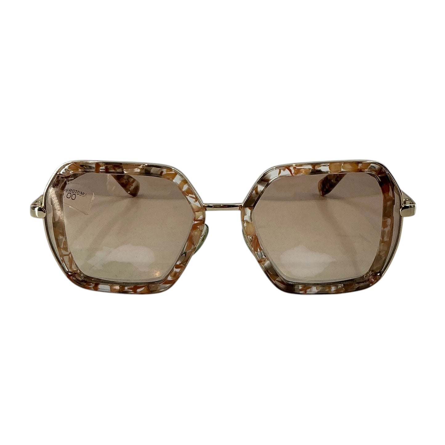 Salvatore Ferragamo SF901S Oversized Hexagonal Sunglasses - Brown Quartz