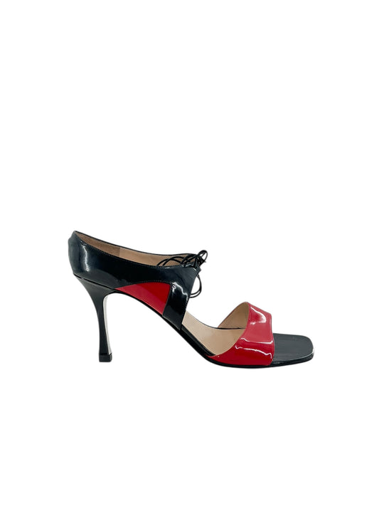 Chanel Patent Lace-Up Sandals