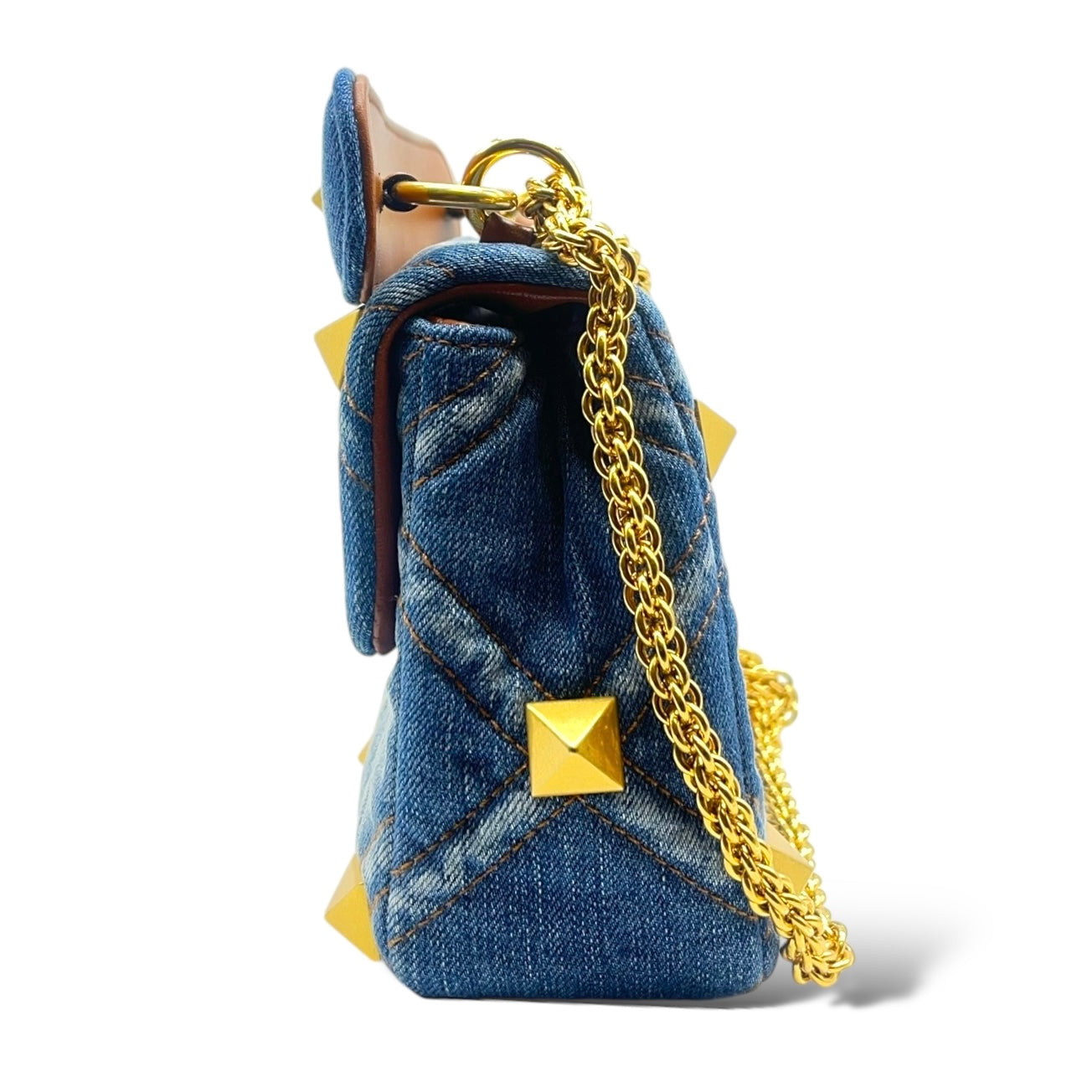 Valentino Garavani Medium Roman Denim Shoulder Bag