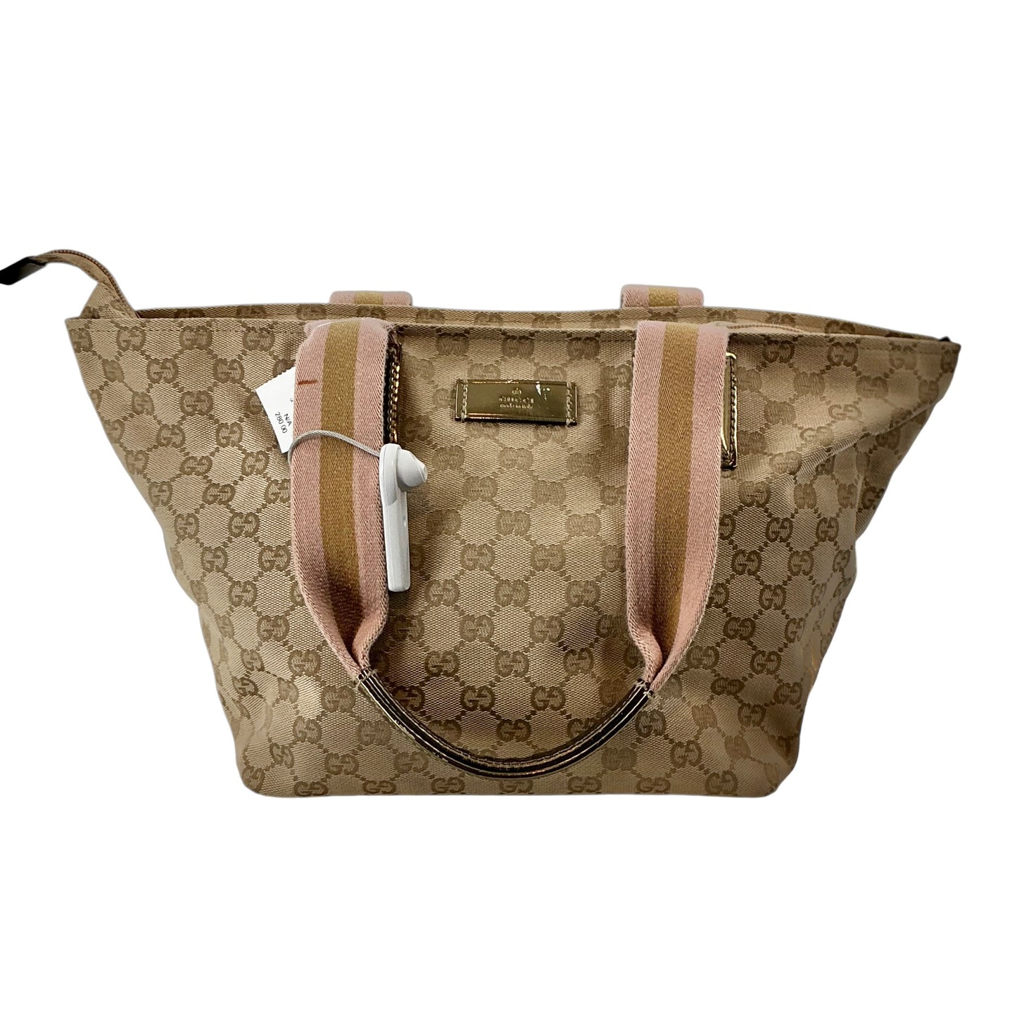 Gucci Original GG Monogram Canvas Medium Web Handle Tote