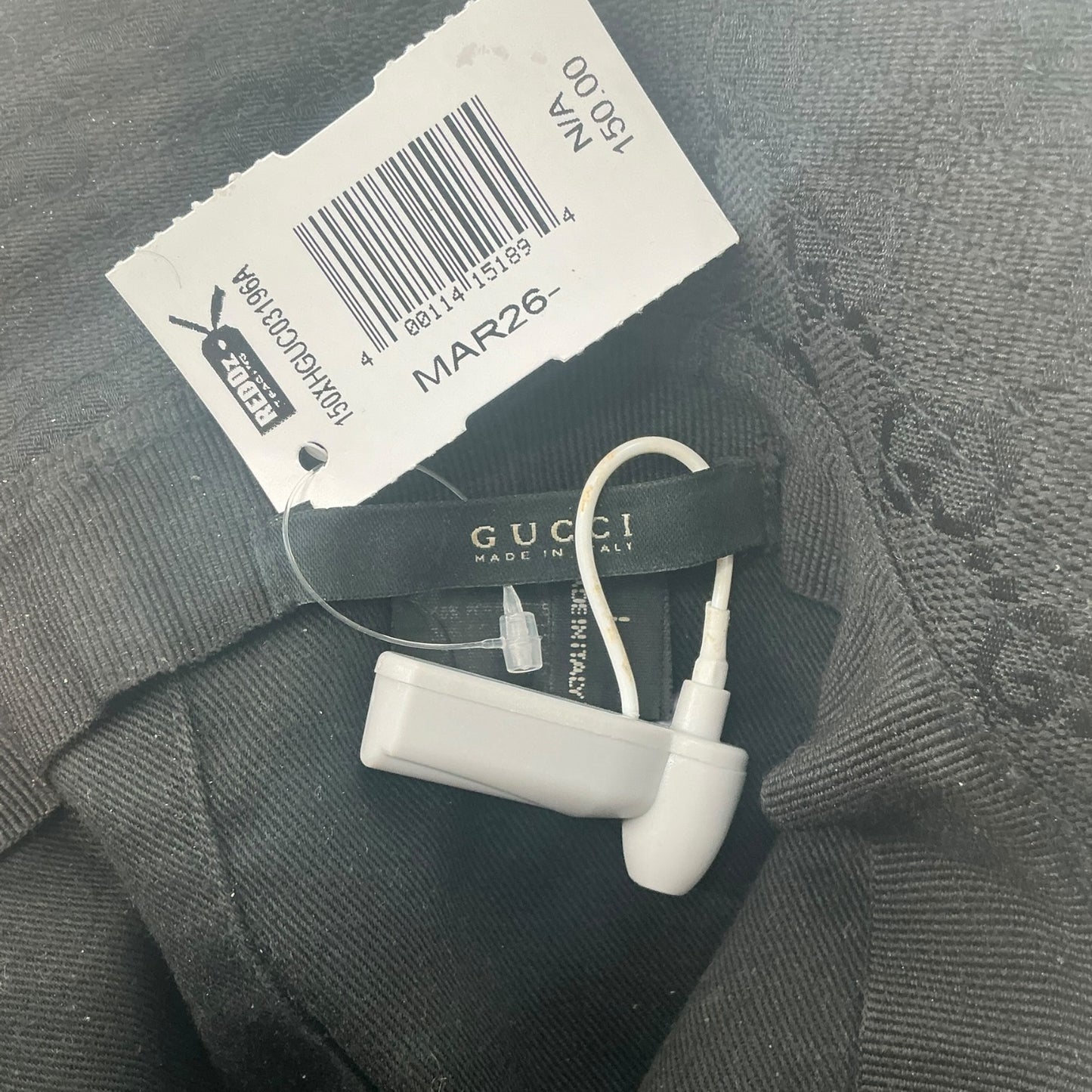 Gucci Black Cotton Fisherman Hat