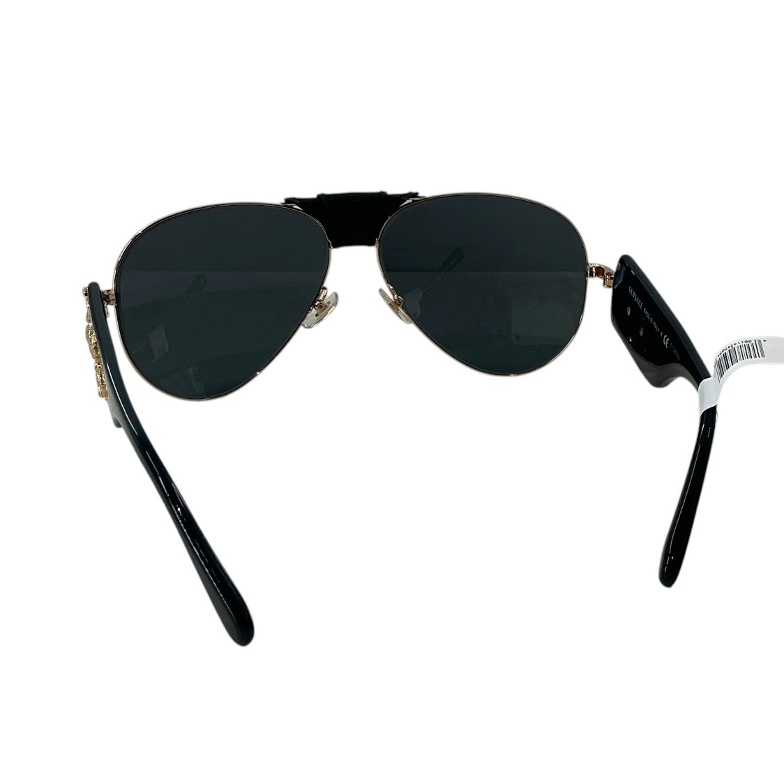 Versace VE2150Q Gold & Black Aviator Sunglasses w/ Case and Box