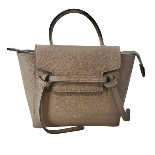 Celine Pico Bag in Light Taupe Grained Calfskin