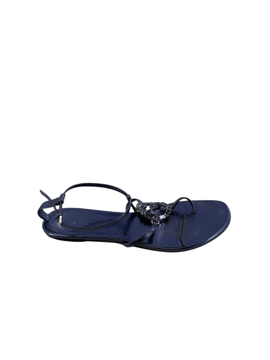 Gucci Nappa Crystal Thong Sandals