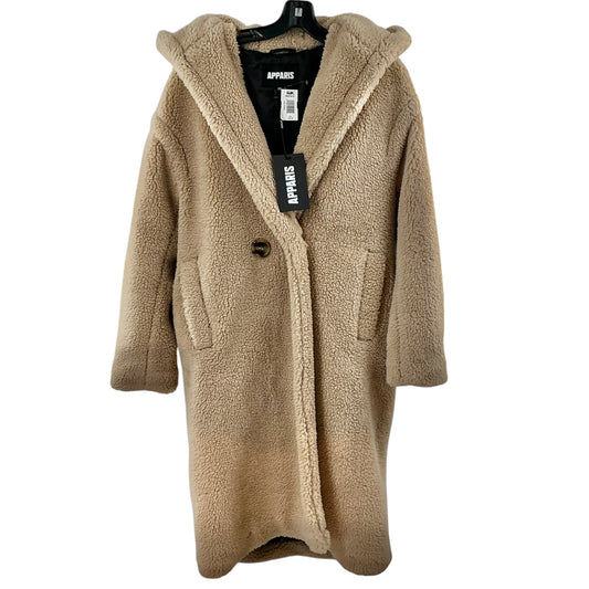 APPARIS Goldie 4.0 Hooded Faux Fur Teddy Coat - Beige