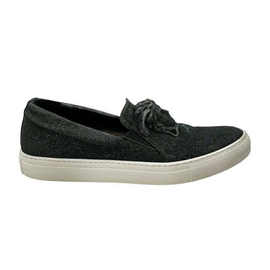 Versace Black Glitter Medusa Palazzo Slip-On Sneakers
