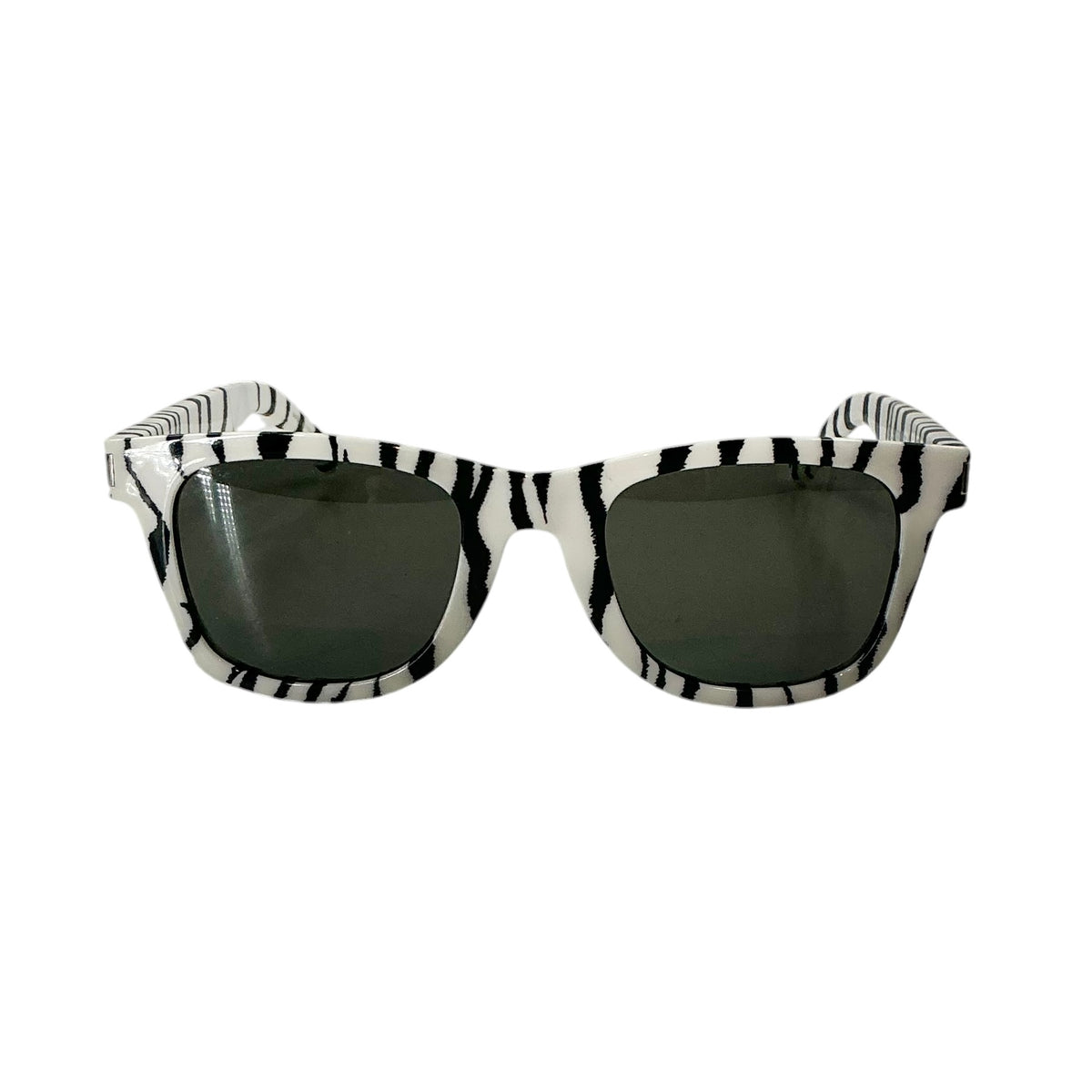 Saint Laurent White & Black Zebra Print SL 51 Wayfarer Sunglasses