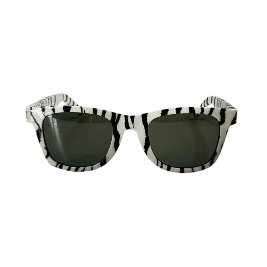 Saint Laurent White & Black Zebra Print SL 51 Wayfarer Sunglasses