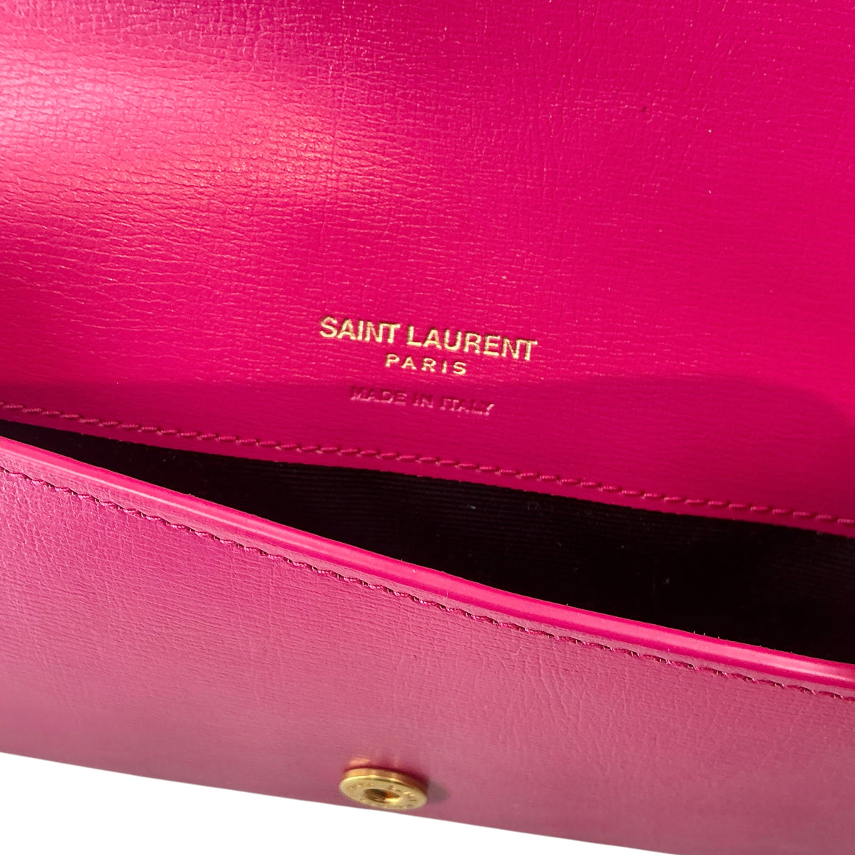 YSL Yves Saint Laurent Small Monogram Chain Wallet Bag – Pink/Fuchsia