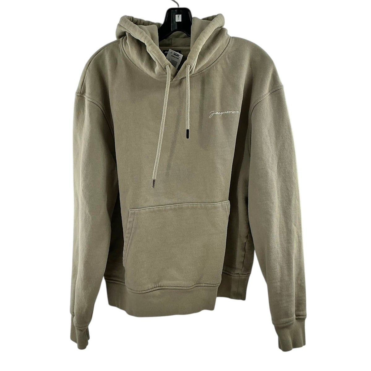Jacquemus Le Sweatshirt Brodé Cursive Logo Hoodie - Light Khaki / Beige