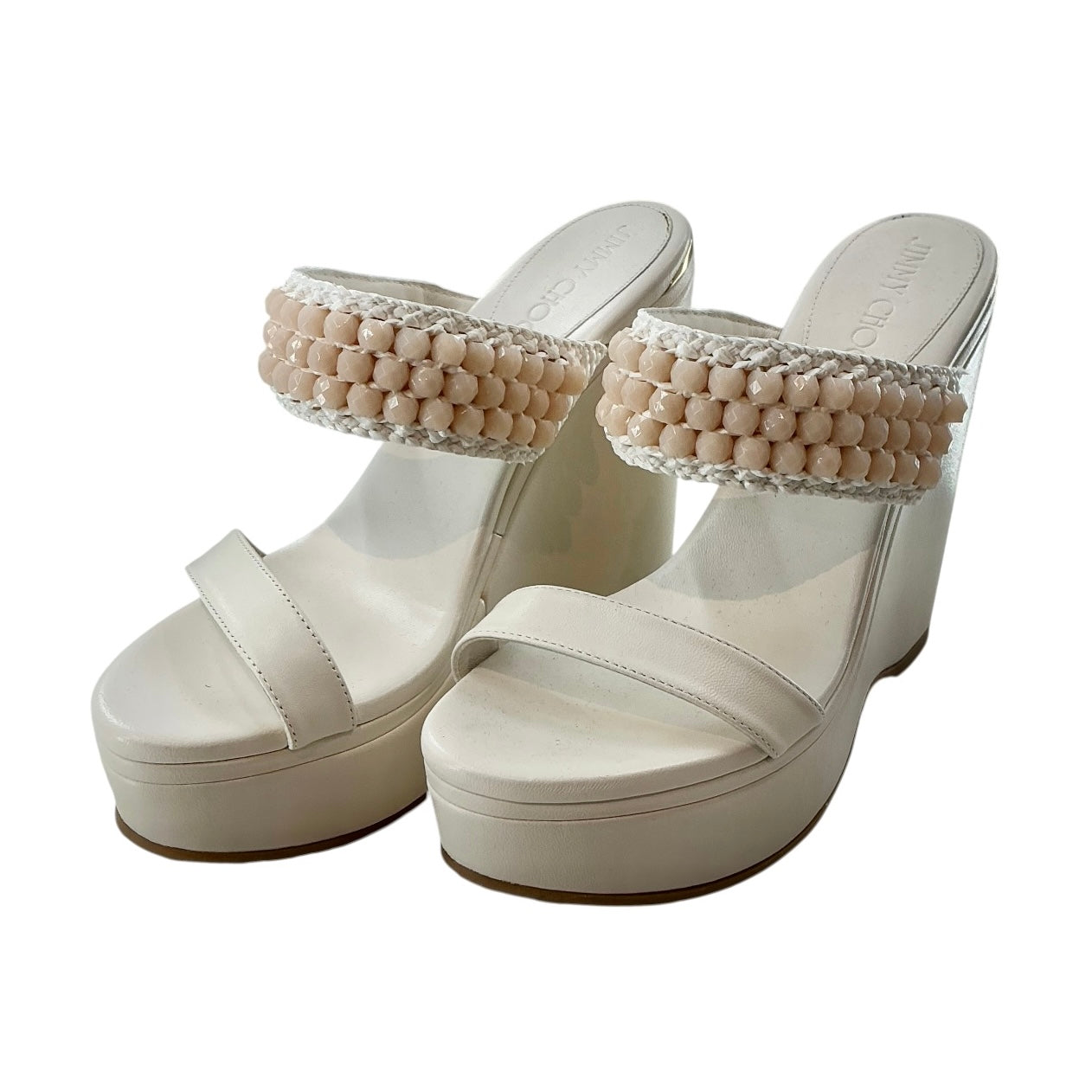 Jimmy Choo Amoure Wedge 130 Leather Sandals