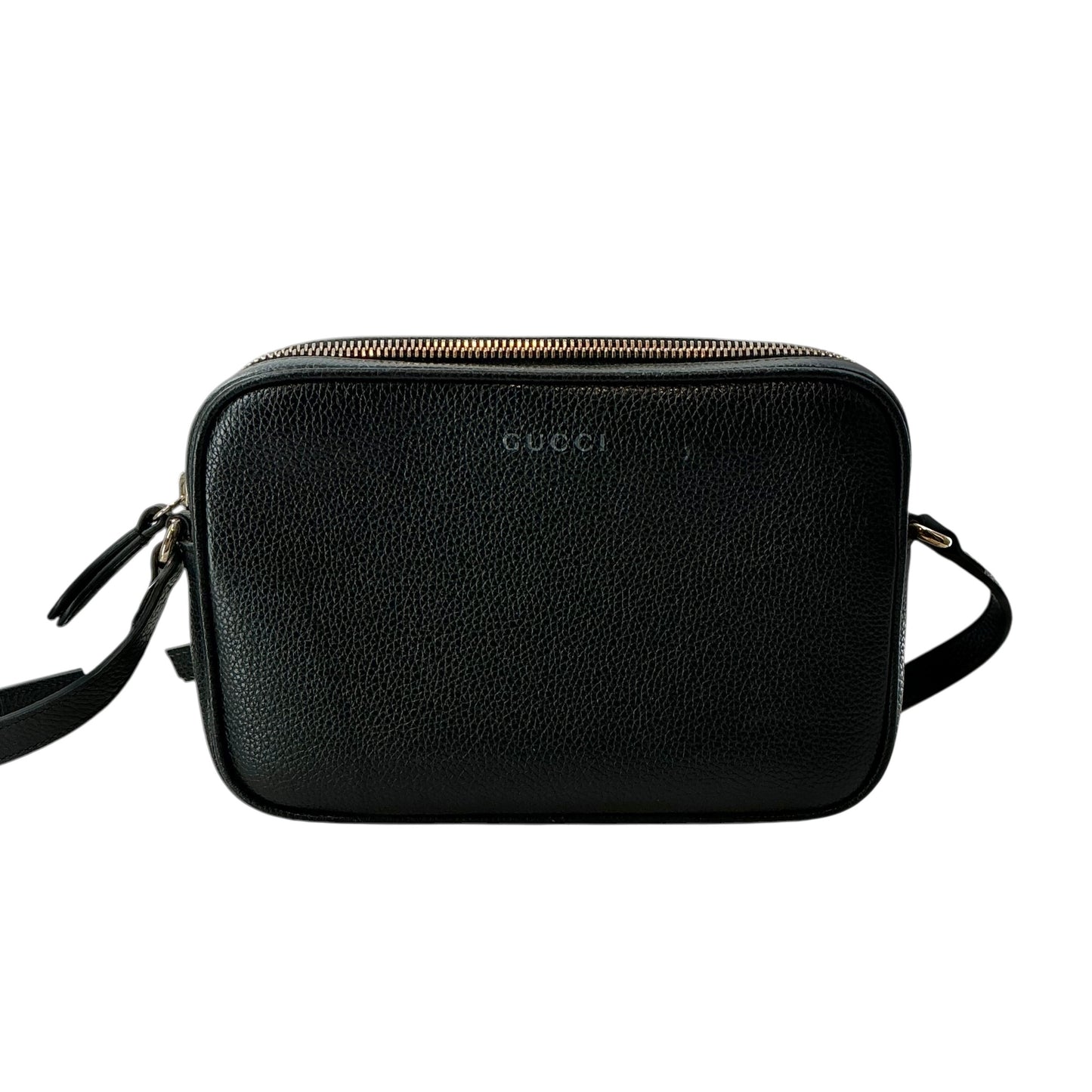 Gucci Black Pebbled Leather Crossbody Bag