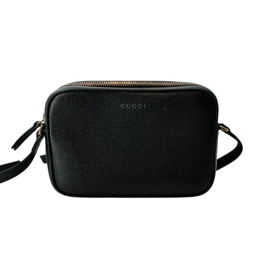 Gucci Black Pebbled Leather Crossbody Bag
