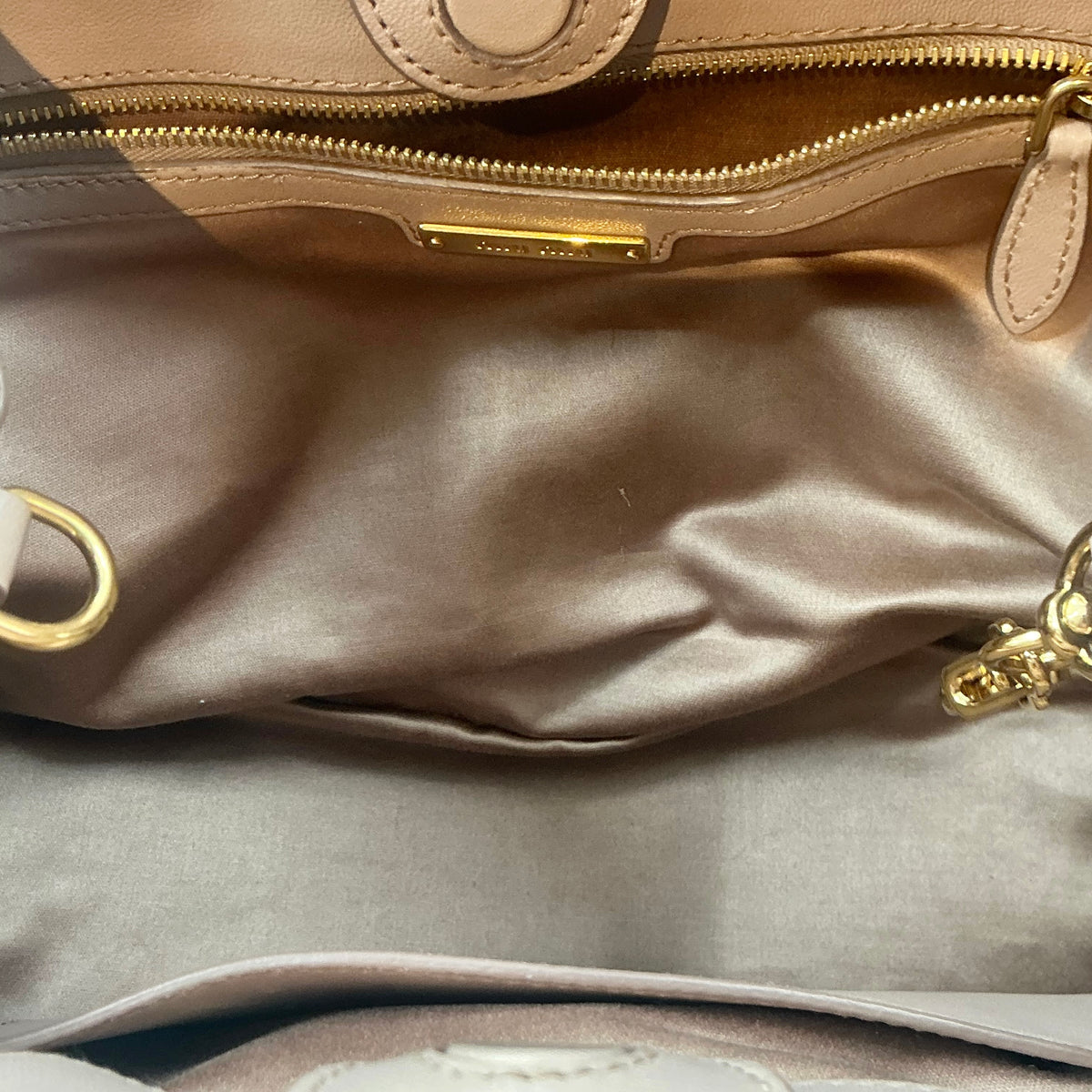 Miu Miu Cammeo Matelassé Gaufre Leather 2-Way Shoulder Bag